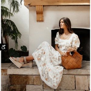 NWT Bohme Floral Midi/Maxi Dress, Large